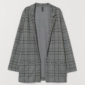 Black, gray & white checkered light jacket
